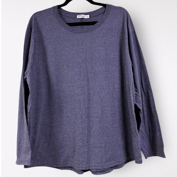 Hanes Blue Long Sleeve XL Women's Comfort Stretch Soft Casual‎ Layers Winter - Picture 1 of 7